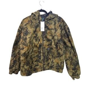 Wild Fable Utility Basics Womens XXL Jacket Coat Military Green Zip Up Hooded